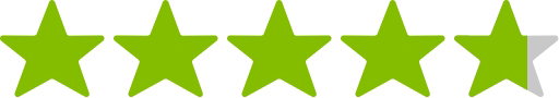 Five stars, four and a half of them filled to show a 4.7 star overall rating.
